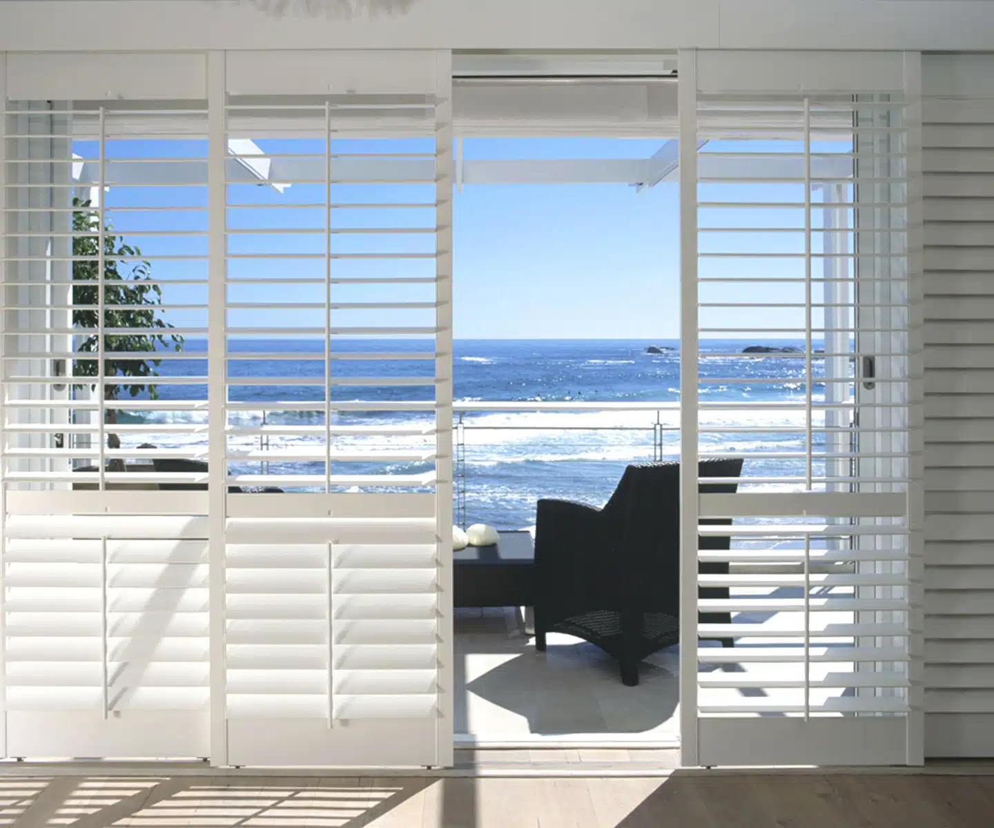 Gorgeous ocean view through Brightwood blinds from a Falls Church, Va resident