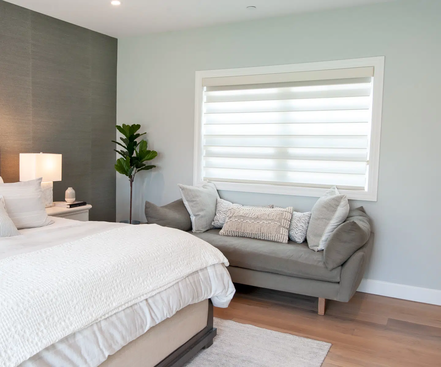 Near McLean, VA, an elegant bedroom with PerfectSheer shades