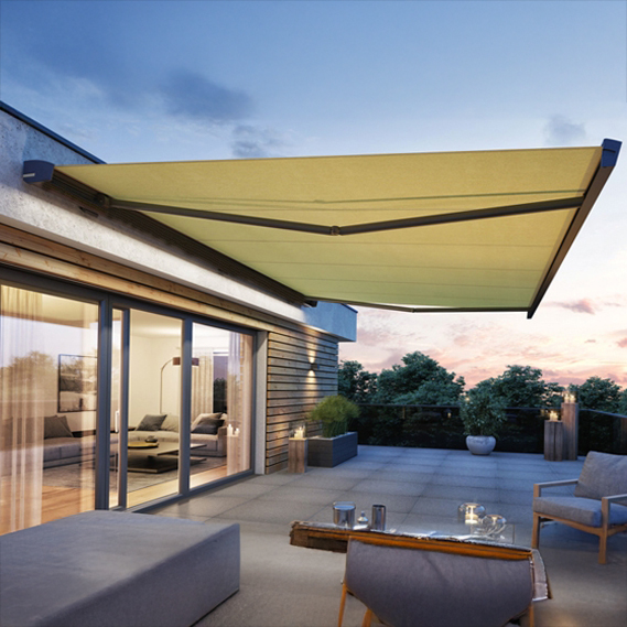 Motorized screens installed in a Fairfax, VA property